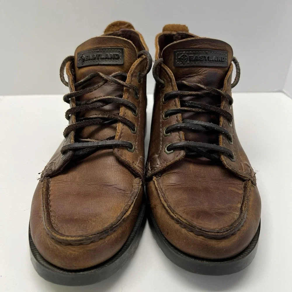 Eastland Vintage Seneca Mens 5D Brown Leather Camp Moc‎ Chukka Boots